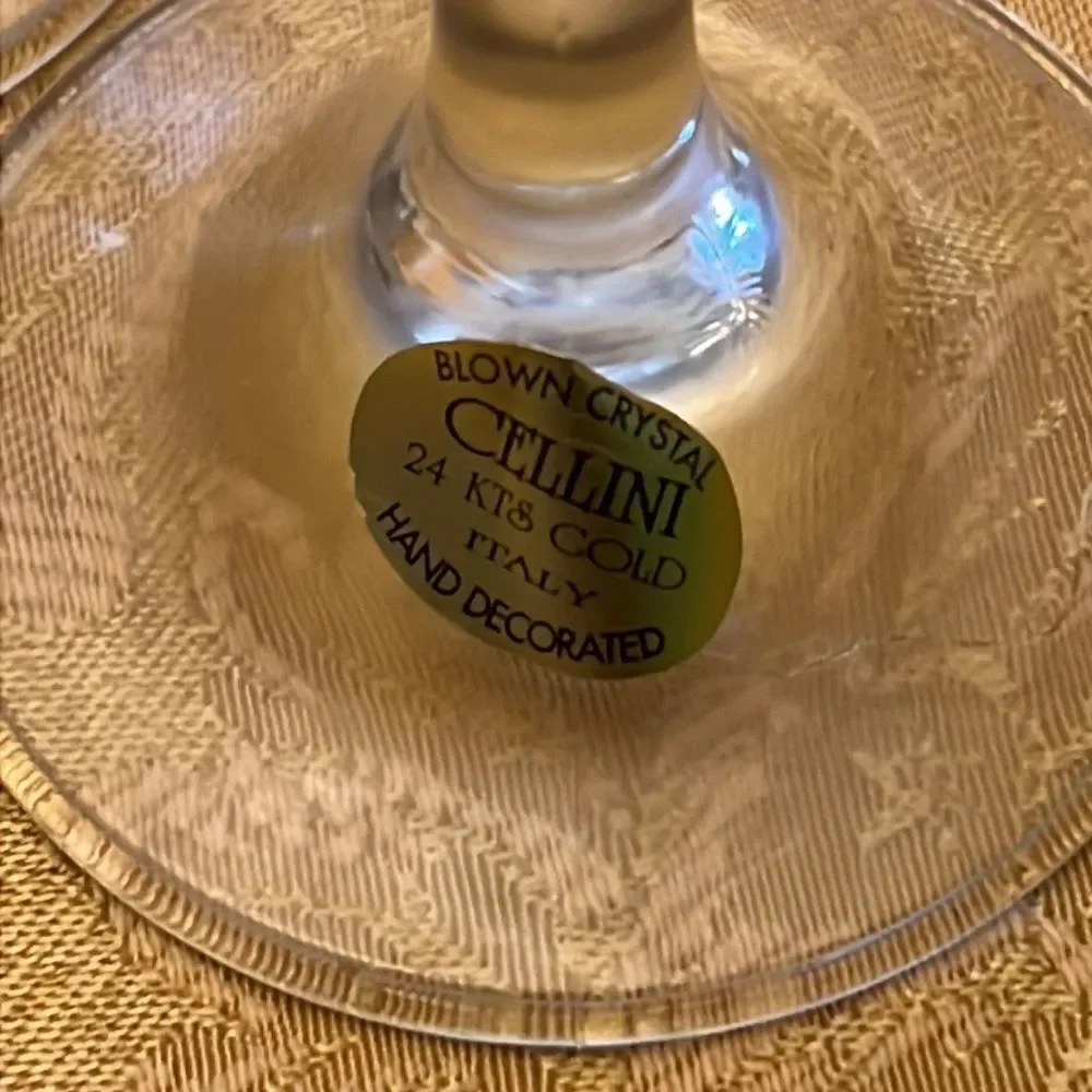 Cellini crystal stemware flutes